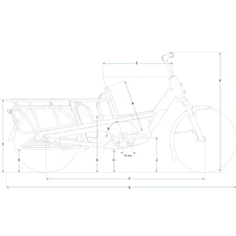 Cargowagen Neo 1 800 E-Bike Lastenrad 20" blau
