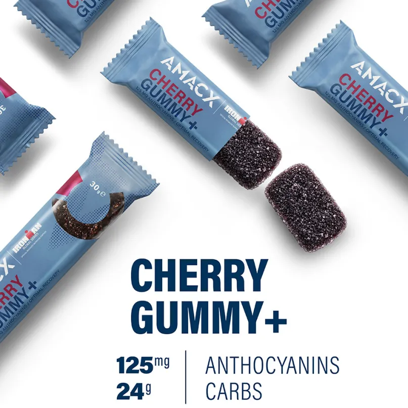 Cherry Gummy+ Energieriegel Box 12 x 30 g