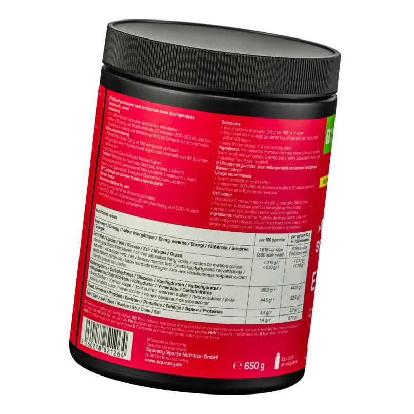Energy Drink Zitrone + BCAA Iso Getränk vegan (650 g)