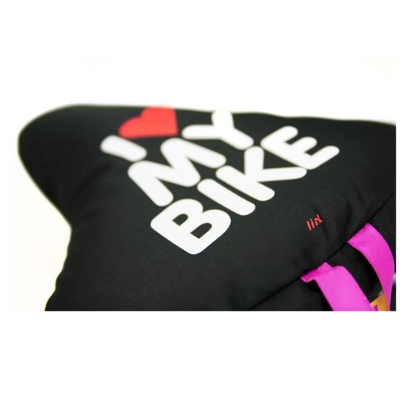Saddle Cover Sattelbezug Fahrrad I Love My Bike schwarz
