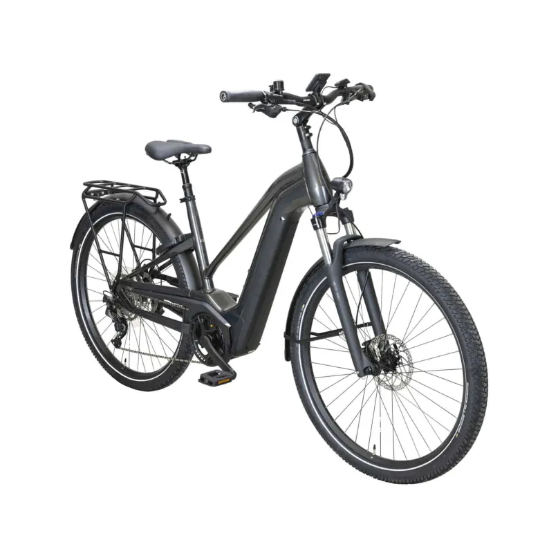 Savino EVO 10 Lite E-Bike Trekkingrad Trapez 28" silber