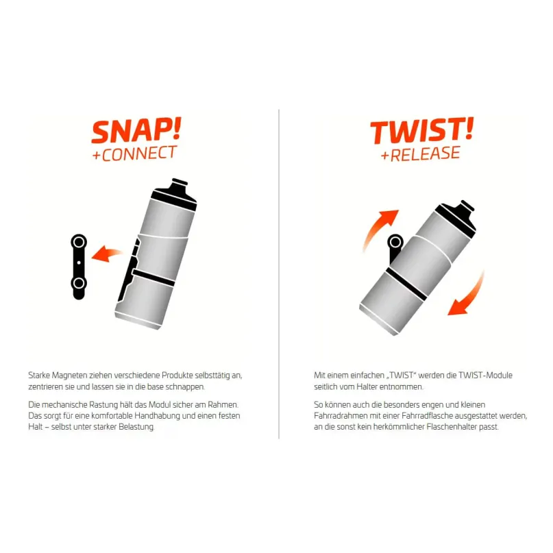 Twist 600 ml Fahrrad Trinkflasche (ohne Bike Base & Connector)