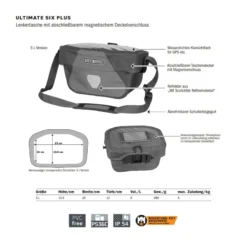Ultimate Plus 5 l Lenkertasche grau