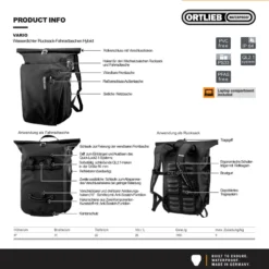 Vario Fahrrad-Packtasche/Rucksack braun